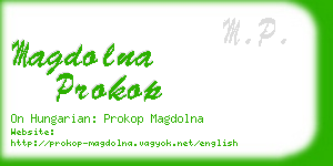 magdolna prokop business card